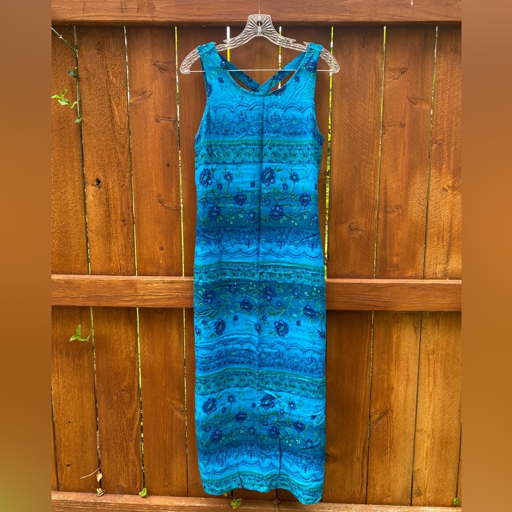 Basic Editions Vintage 90s Boho Floral Dress